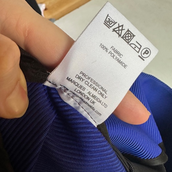 Marques Almeida Blue Black Colorblock Midi Skirt - Picture 8 of 8